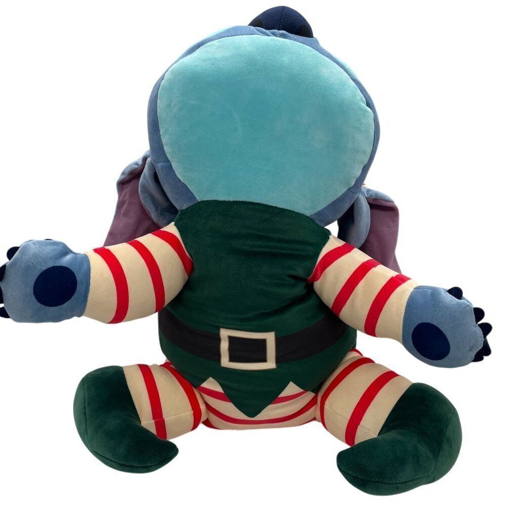 Cudleezz Stitch Disney‎ Christmas Elf Sleeping Plush Stripe 24" Large Soft - Picture 8 of 11
